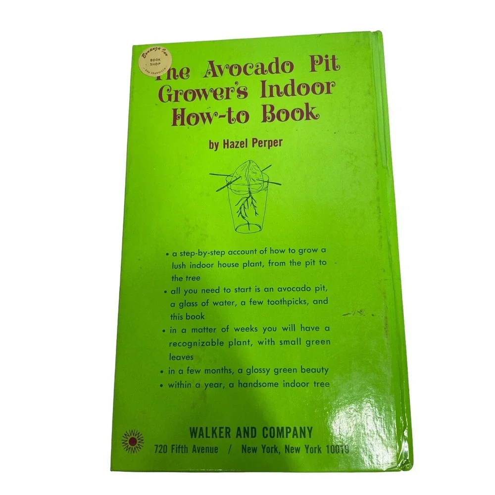 The Avocado Pit Growers Indoor How-To Book by Hazel‎ Perper Hardcover